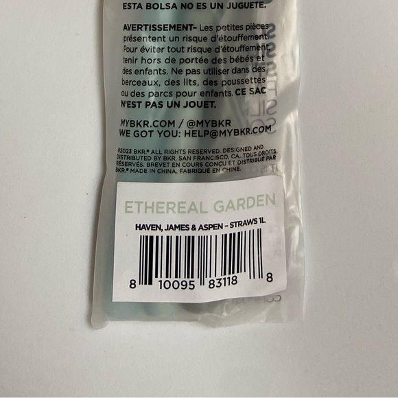 NWT big bkr straws- ethereal garden - Picture 4 of 4